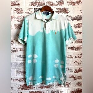 Polo Ralph Lauren Shirt Tie Dye Custom Fit Acid Wash Short Sleeve Sz M